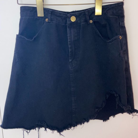 Denim Skirt | Black - Picture 1 of 7